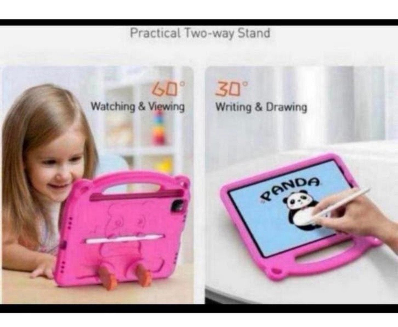 Tablethoes tablet-hoes blauw roze Ipad air pro 11 2018-2025, 11 inch, Nieuw, Bescherming voor- en achterkant, Ophalen of Verzenden