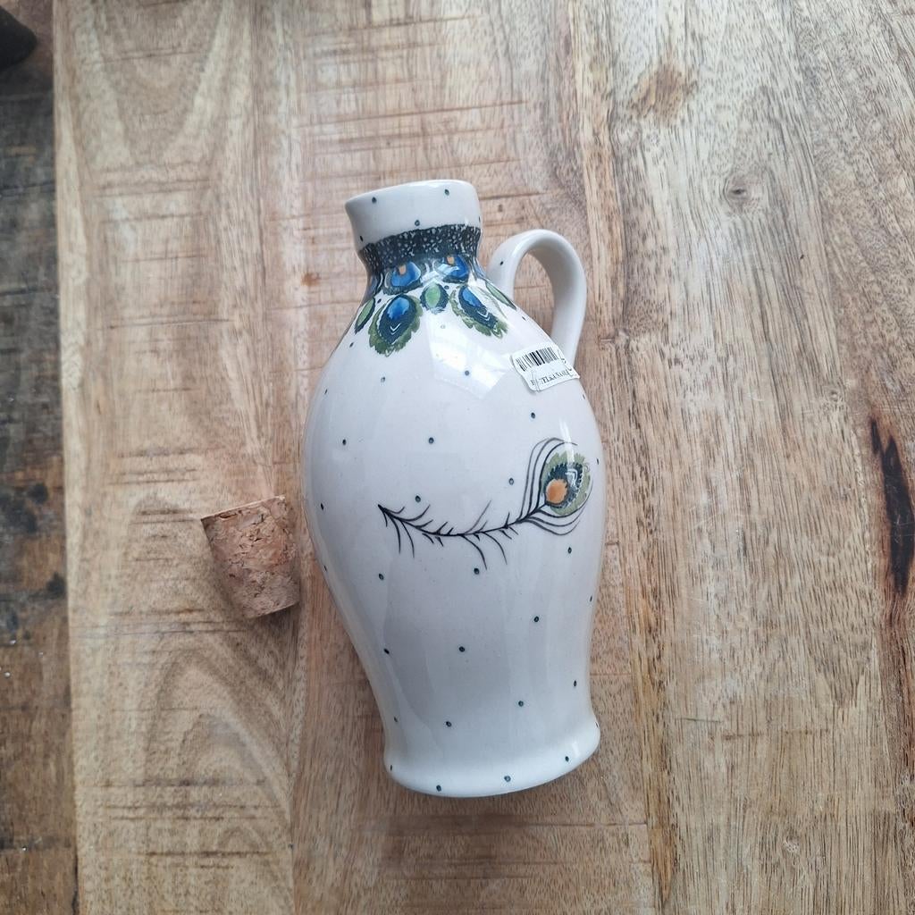 Oli/azijn fles 500ml Bunzlau Castle Pools keramiek-nieuw, Keramiek, Overige typen, Nieuw, Ophalen of Verzenden