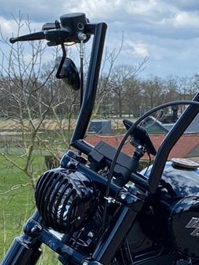 Zwart Koplamp Rooster en Harley-Davidson Softail 5,75 inch, Motoren, Ophalen, Zo goed als nieuw