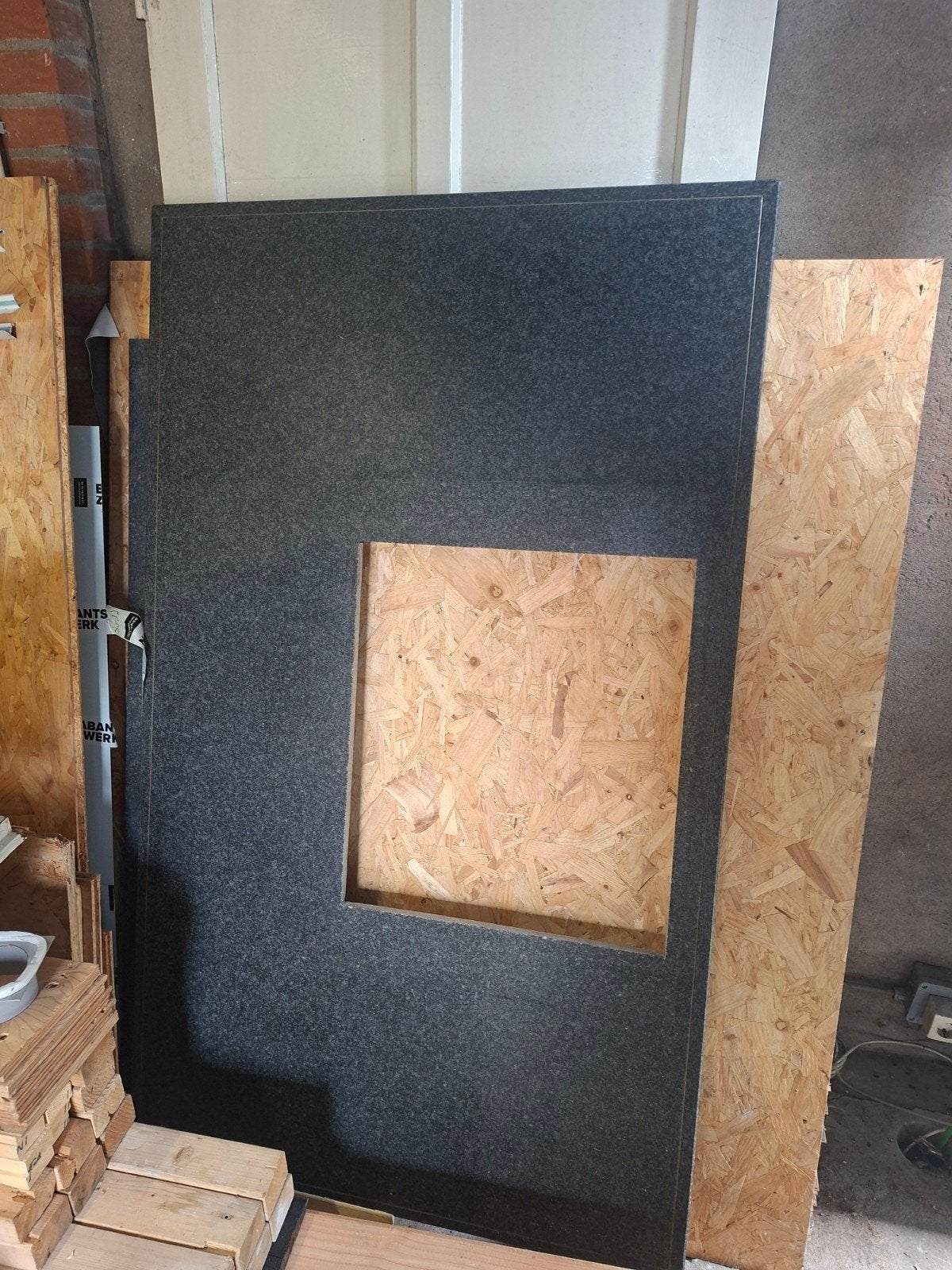 Granieten keukenblad voor binnen of buitenkeuken, Ophalen, Gebruikt