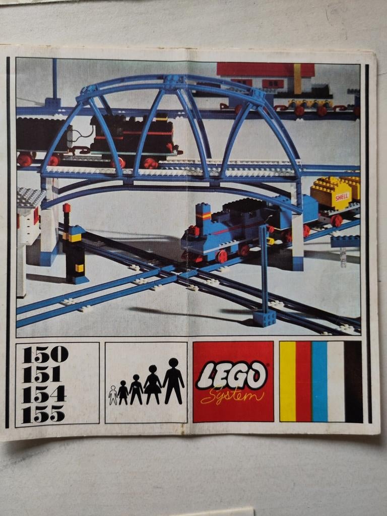 Vintage LEGO Trein Instructieboekje 150, 151, 154, 155, Gebruikt, Overige thema's, Lego, Accessoire
