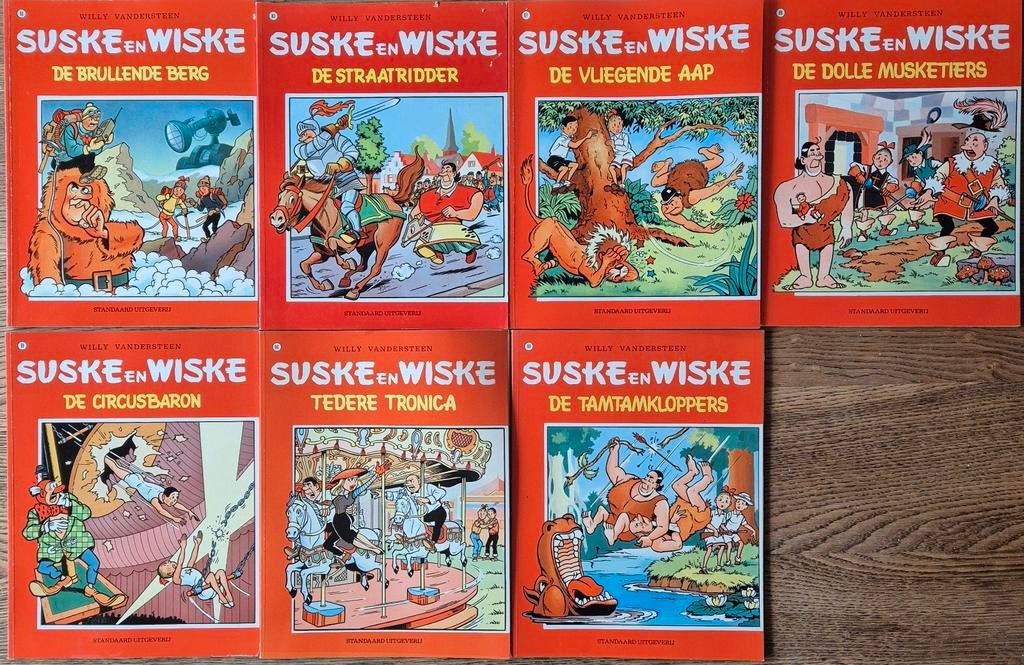 Heel veel Suske en Wiske stripboeken,  per stuk of alles 1x., Verzamelen, Ophalen of Verzenden, Suske en Wiske, Boek of Spel