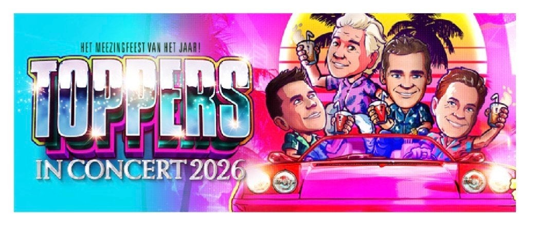 De Toppers in concert 19 juni, 2 zitplaatsen naast elkaar