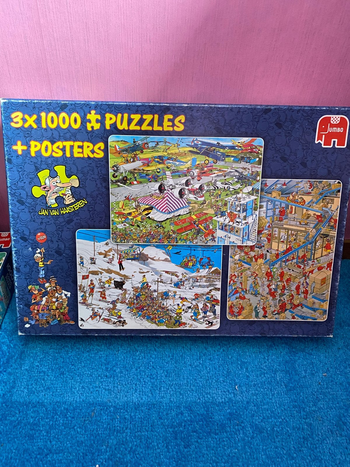 Jan van Haasteren 3x1000 stukjes puzzels, Ophalen of Verzenden, Meer dan 1500 stukjes, Gebruikt, Legpuzzel