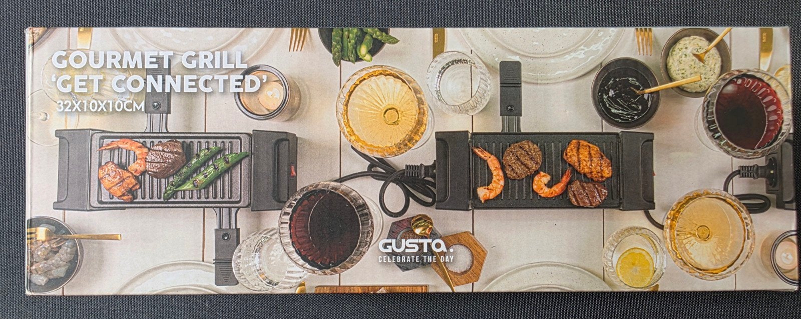 Gusta Gourmet Grill - Compact en Verbindbaar, Ophalen of Verzenden, Nieuw, Minder dan 4 personen