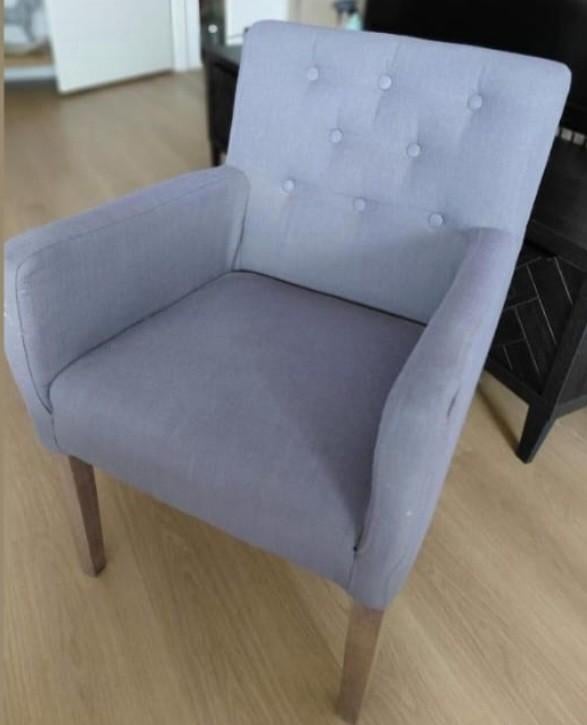 4 mooie eetkamerstoelen grijs, Ophalen, Gebruikt, Grijs