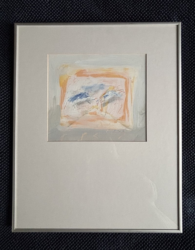 Origineel Abstract Schilderij 1983 | Handgesigneerd Art, Antiek en Kunst, Ophalen, Landschappen, Overige techniek, Gesigneerd