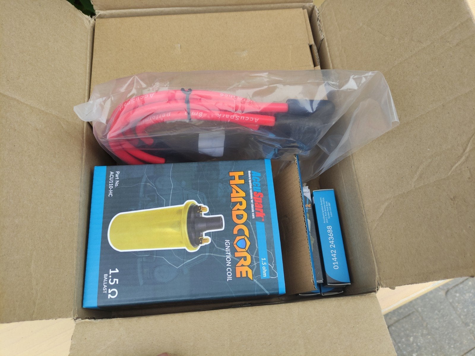 AccuSpark Ontstekingsset: Bobine, Bougie+kabels, Verdelerkap, Auto-onderdelen, AccuSpark, Nieuw, Unit C Cara Avenue Industrial Estate, Sundon Park Road, Luton LU3 3BP
