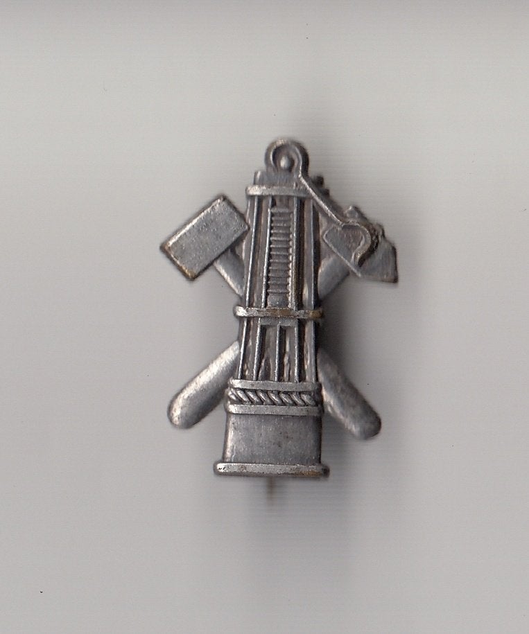 Mijnwerker Mijn hamer lamp metalen broche, Gebruikt, Niet vindbaar, Niet vindbaar, Speldje of Pin