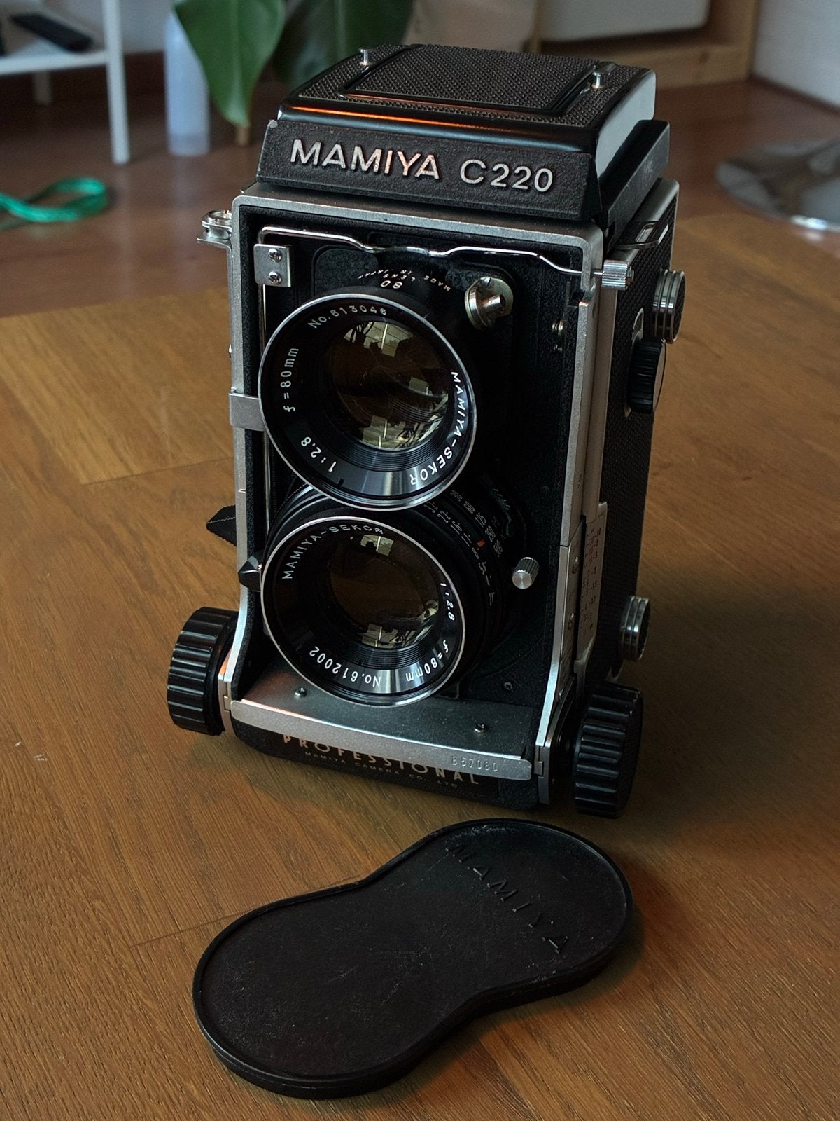 Mamiya C220 TLR, Mamiya-Sekor 80mm f2.8, Ophalen of Verzenden, Gebruikt, Spiegelreflex, Overige Merken