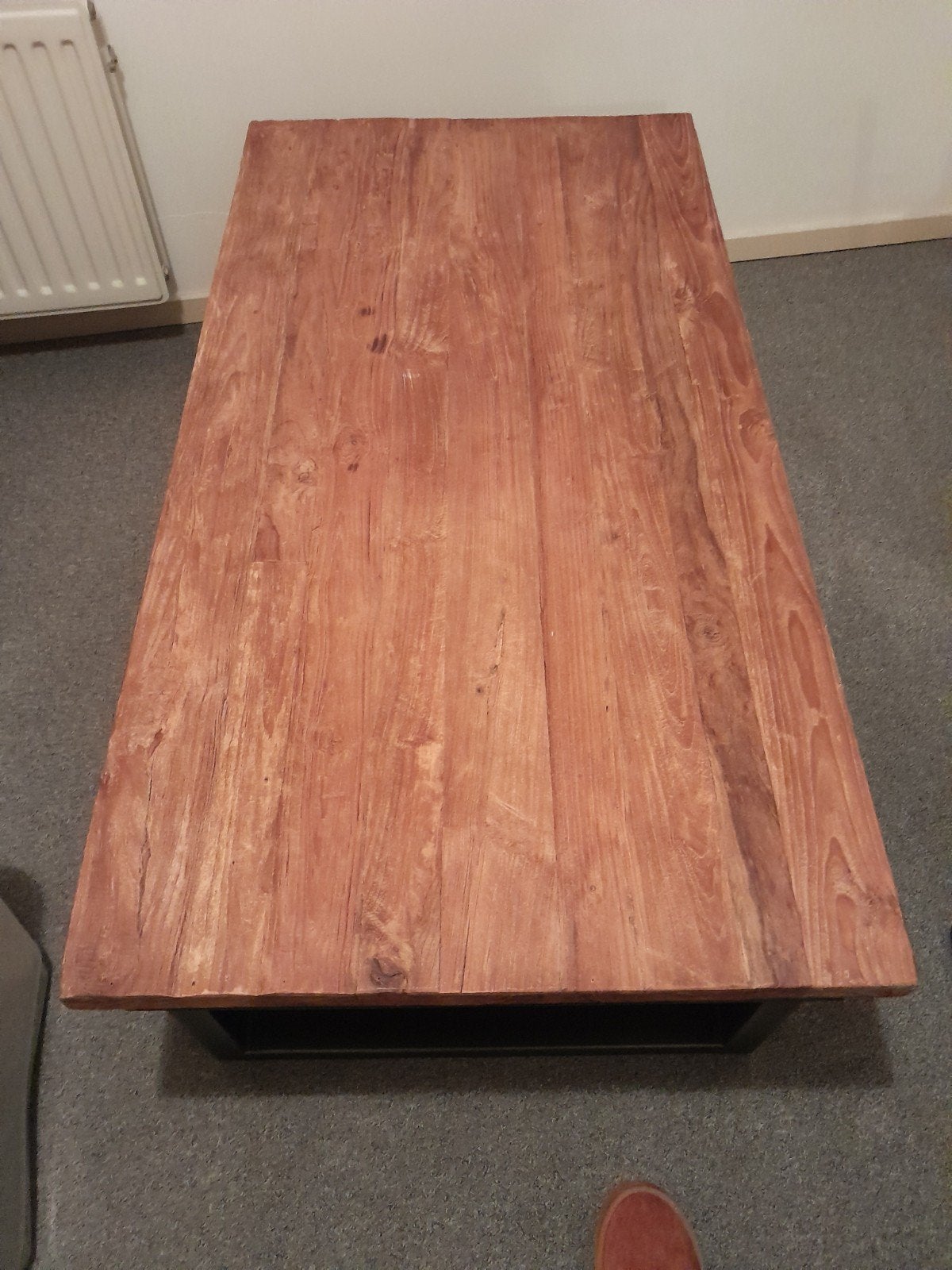 Te Koop: Salontafel 135x70 Teak Mix Rough, Ophalen, 50 tot 100 cm, Zo goed als nieuw, Rechthoekig