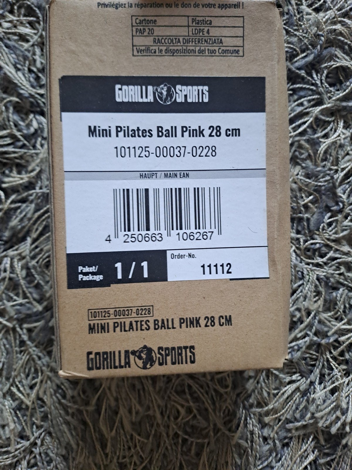 Gorilla Sports Mini Pilates Bal Roze 28 cm, Ophalen of Verzenden, Nieuw, Yoga-accessoire