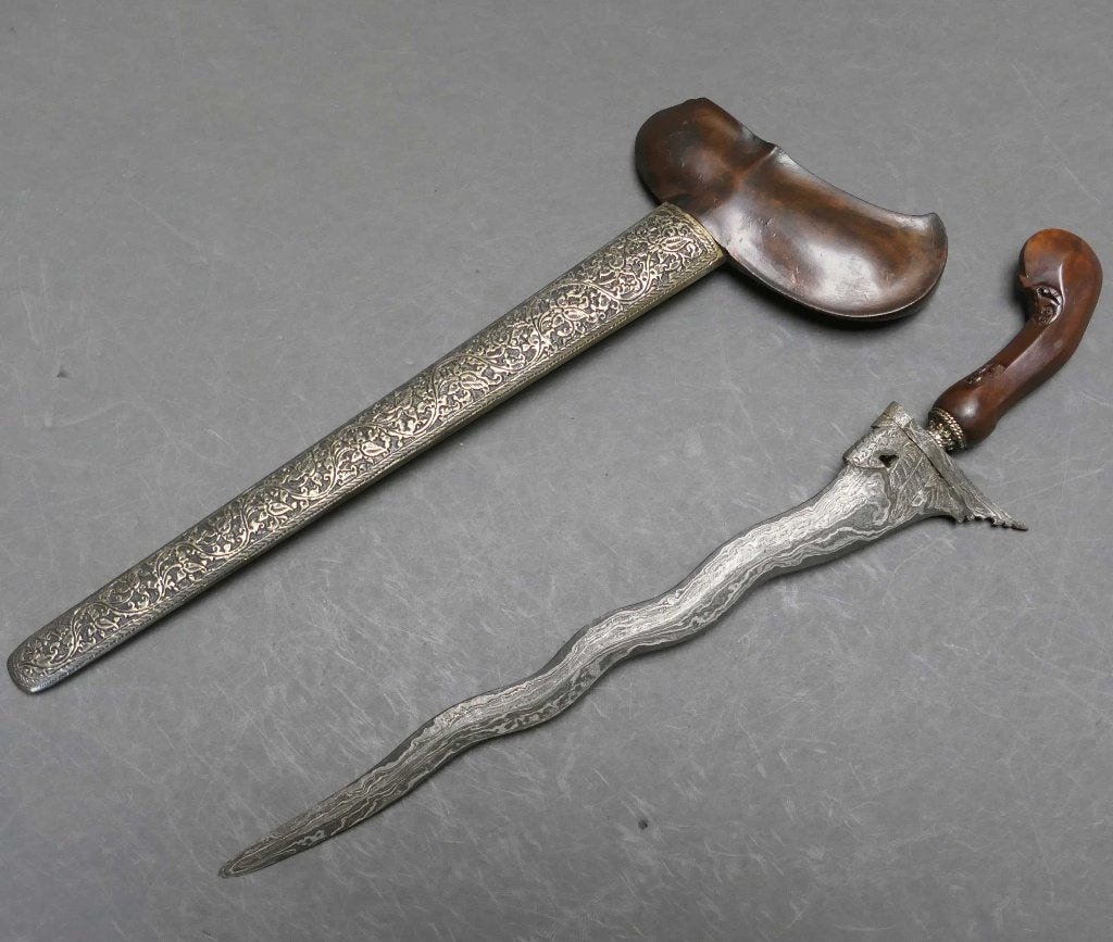 7 luks keris met zwaan & magische Rojogundolo Pamor afk Java, Verzenden