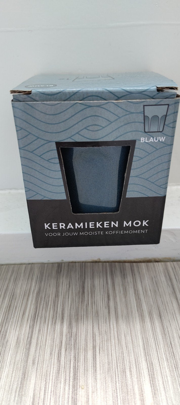 Blauw koffie mokje Kruidvat, Ophalen, Vintage, Nieuw, Kop(pen) en/of Schotel(s)