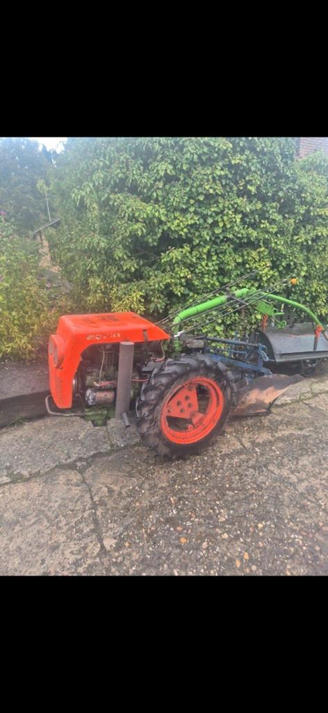 Agria Tuinfrees met frees, ploeg en maaier, Ophalen, Gebruikt