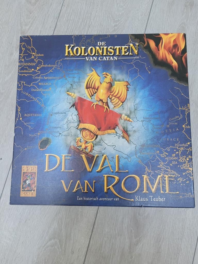 Kolonisten van catan de val van rome, Hobby en Vrije tijd, Gezelschapsspellen | Bordspellen, Ophalen of Verzenden, Zo goed als nieuw