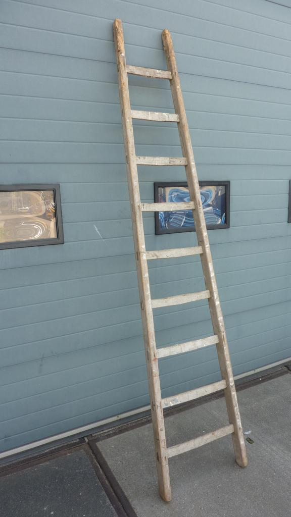 antieke ladder / houten trap / decoratie of als zoldertrap, Antiek en Kunst, Ophalen