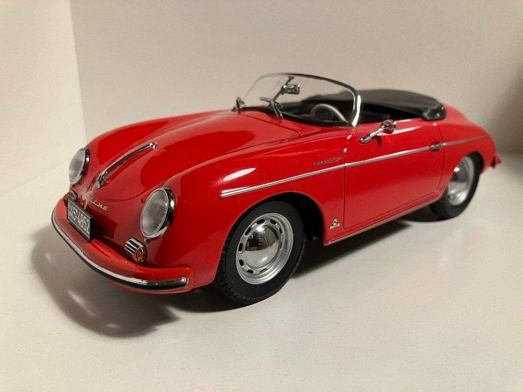 Porsche 356 Speedster van 1954 in het rood  1/18 Norev, Ophalen of Verzenden, Nieuw, Auto, Norev
