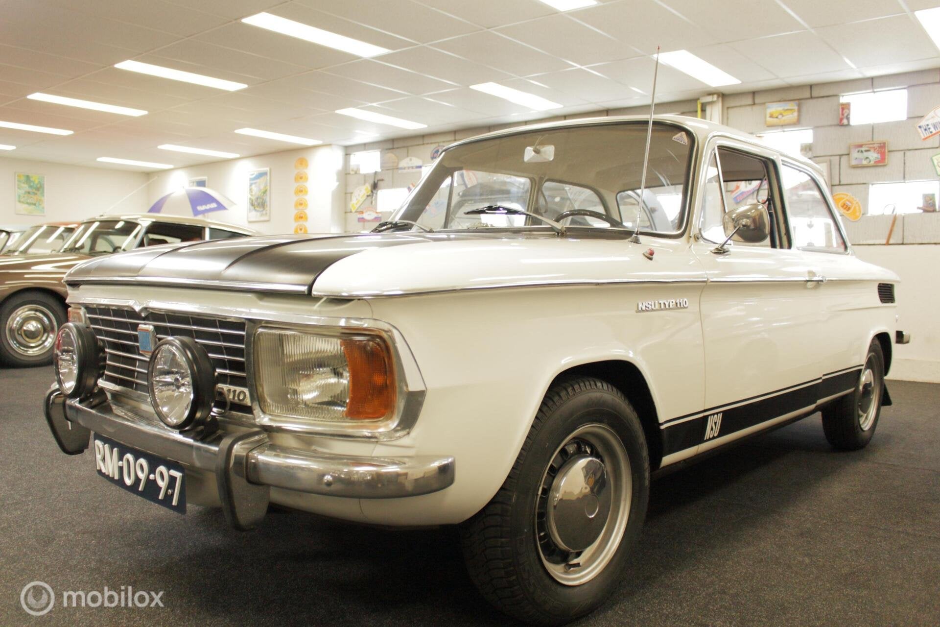 NSU 110 Type 110, Auto's, Oldtimers, 4 stoelen, Wit, Handgeschakeld, Sedan
