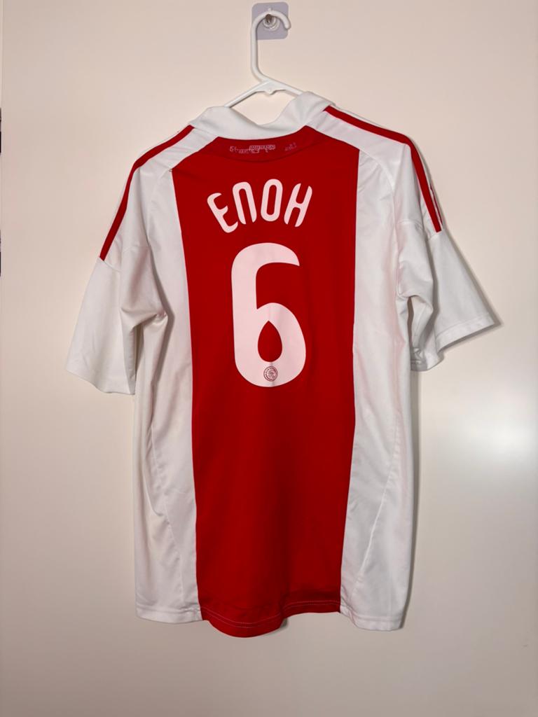 Ajax Amsterdam 2010 2011 Eyong Enoh #6 vintage voetbal shirt, Maat XL, Verzenden, Gebruikt, Shirt