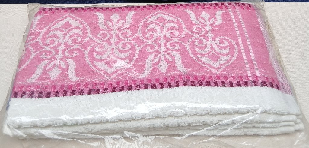 Vintage badhanddoeken 4 stuks (2 sets), Ophalen of Verzenden, Nieuw, Meerkleurig, Handdoek