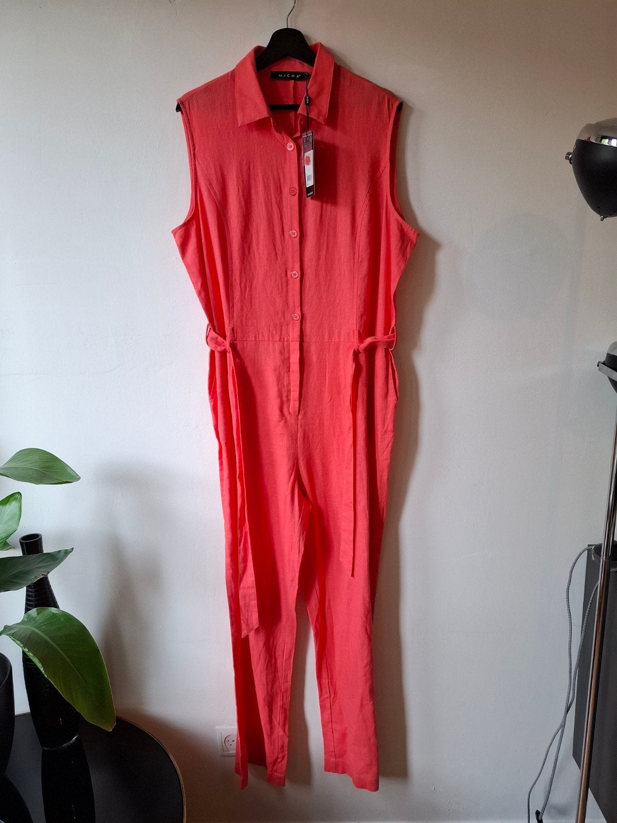 Micha oranje linnen jumpsuit maat: 44, Kleding | Dames, Maat 42/44 (L), Nieuw, Oranje, Ophalen of Verzenden