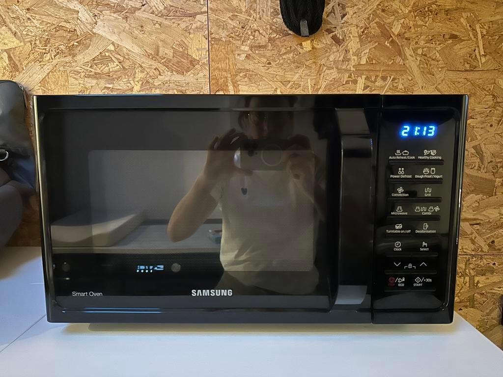 Combi oven Samsung, Ophalen, Combimagnetron, Zo goed als nieuw, Draaiplateau
