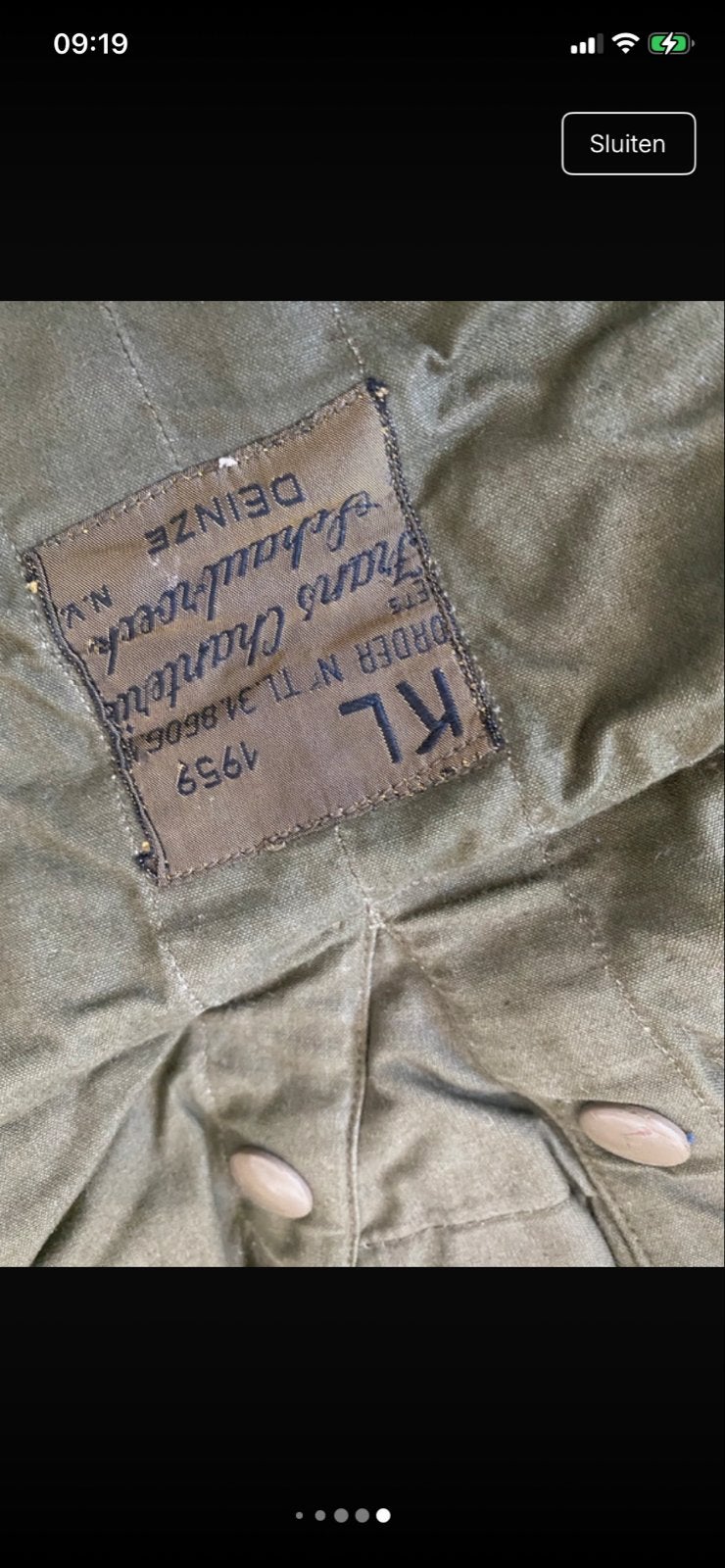 Leger slaapzak - Vintage KL slaapzak uit 1959, Ophalen of Verzenden, Gebruikt