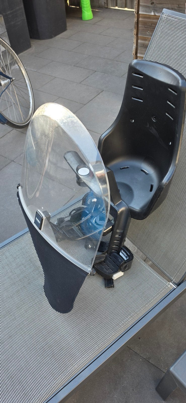 Bobike voorzitje met windscherm en montageblok, Fietsen en Brommers, Fietsaccessoires | Fietsstoeltjes, Ophalen of Verzenden, Bobike