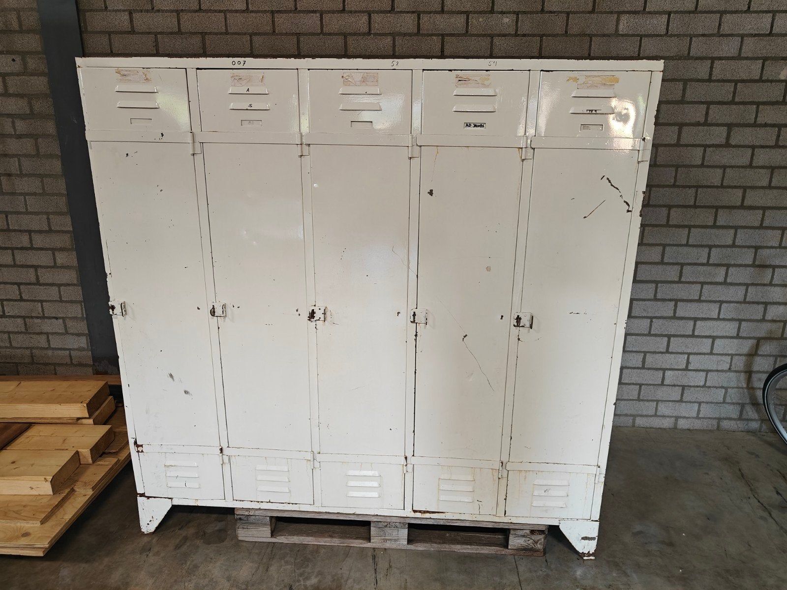 Vintage Stalen Locker Kast met 6 deuren, Ophalen of Verzenden, Gebruikt, Industrieel, Vintage