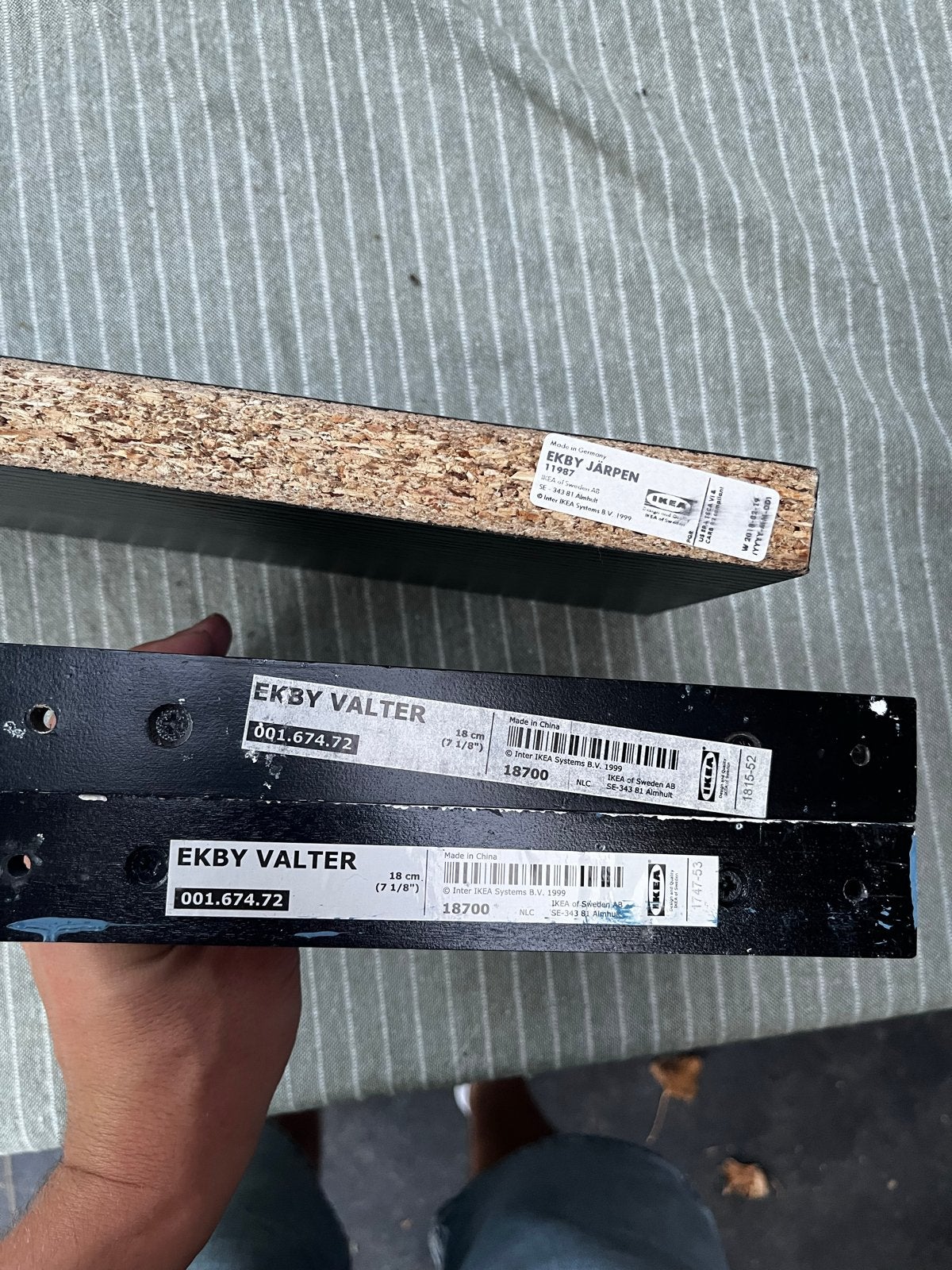 IKEA EKBY JARPEN plank met EKBY VALTER beugels, Ophalen, Gebruikt