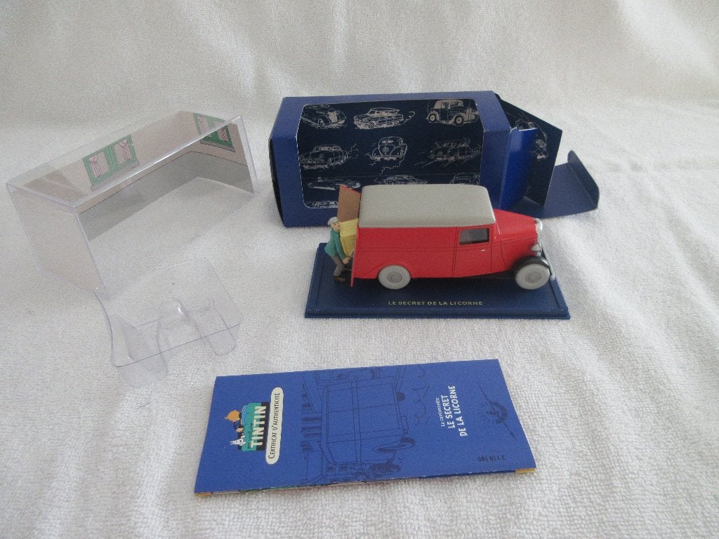 Kuifje bestelwagen uit Het Geheim van de Eenhoorn Moulinsart, Ophalen of Verzenden, Kuifje, Zo goed als nieuw, Beeldje of Figuurtje