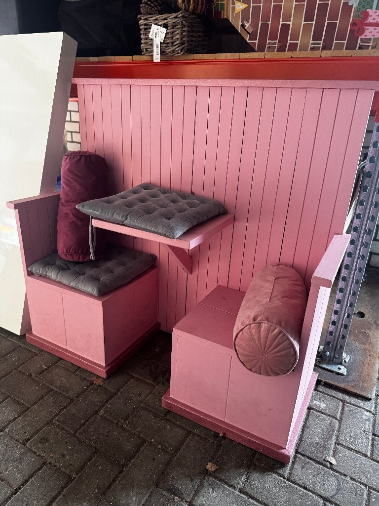 Roze bankje kinderkamer speelkamer, Ophalen, Zo goed als nieuw, Overige typen