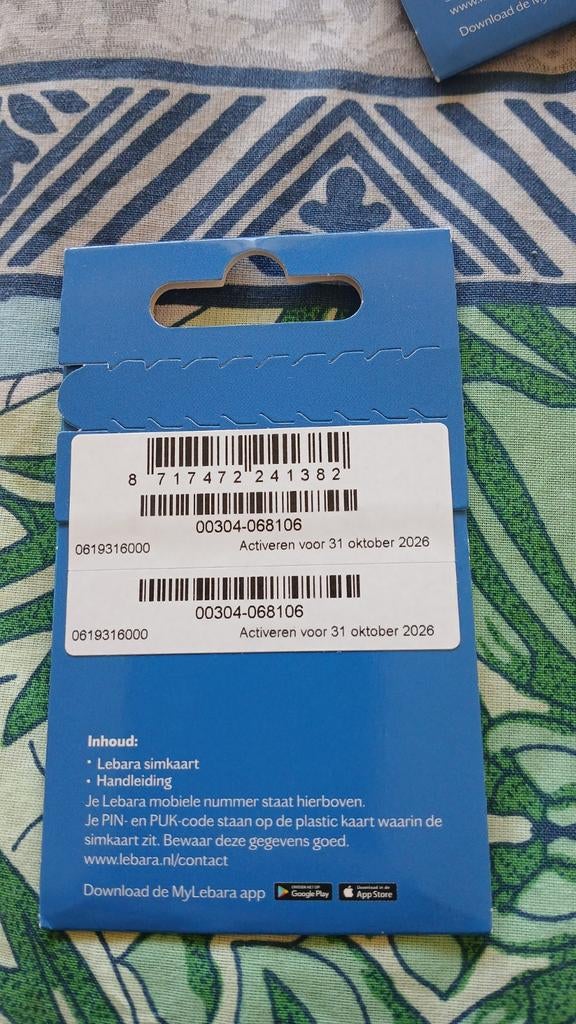 0619316000 Uitstekend top nummer lebara prepaid simkaart, Verzenden, Nieuw, KPN, Simkaart