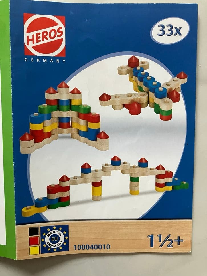 Heros Houten Bouwblokken Set, Kinderen en Baby's, Ophalen of Verzenden, Gebruikt, Overige merken