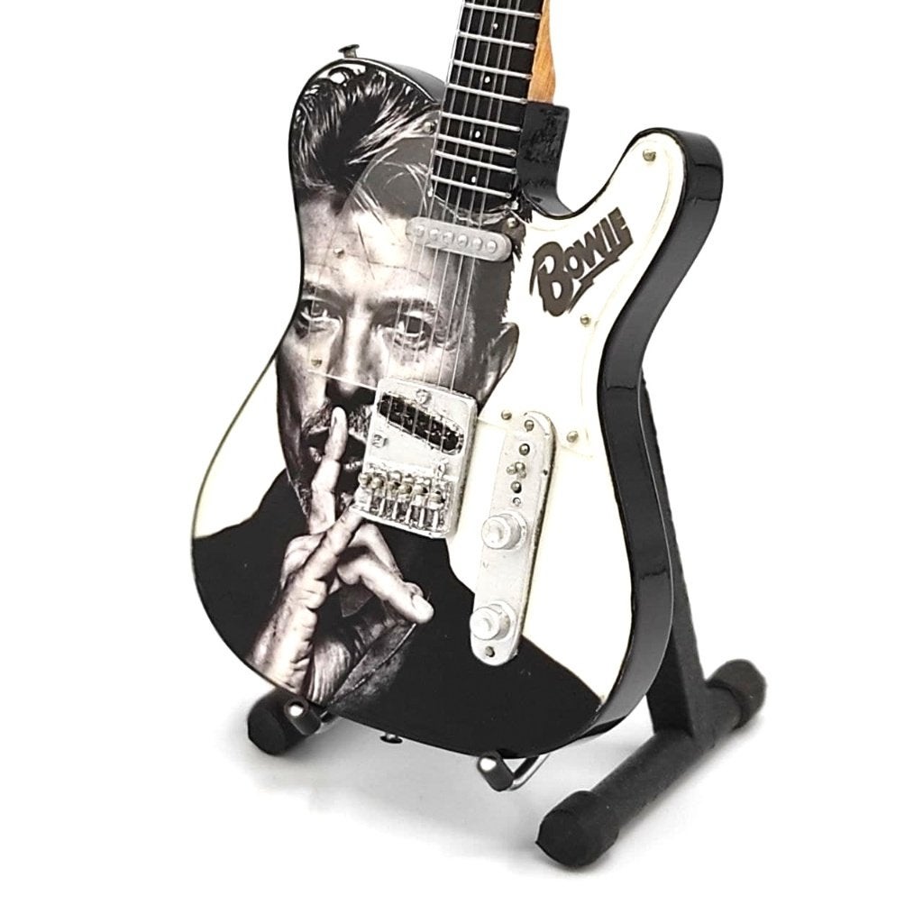 David Bowie foto miniatuur gitaar 25cm mini guitar decoratie, Info@deconoord.nl, Deco Noord, Nieuw, Ophalen of Verzenden