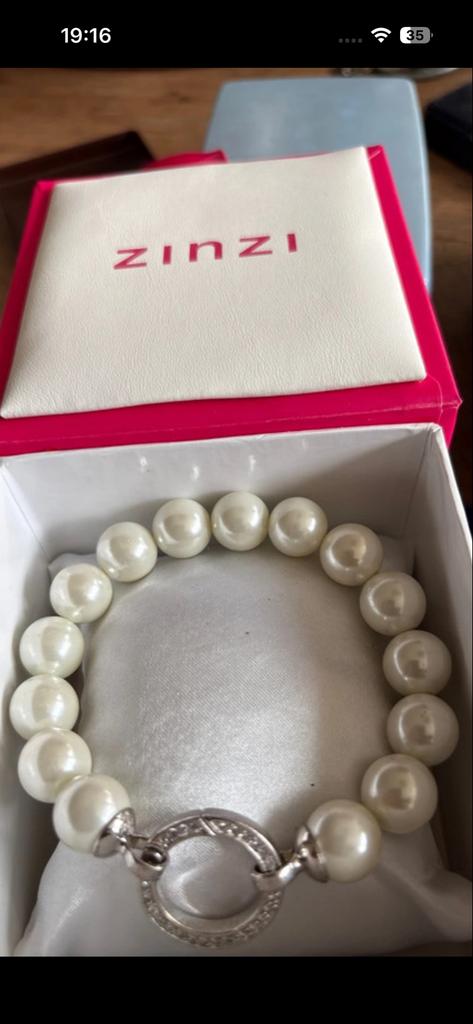 Zinzi Armband met Parelmoer en 925 Sterlingzilver Sluiting, Sieraden, Tassen en Uiterlijk, Armbanden, Wit, Ophalen of Verzenden