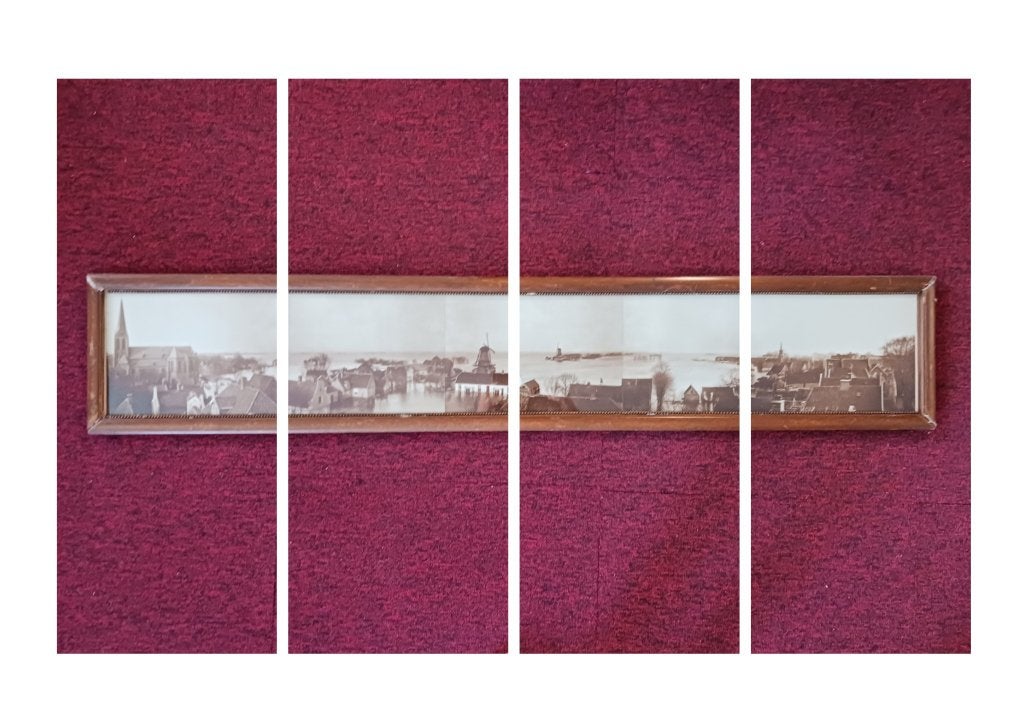 UNIEKE PANORAMA FOTO VAN NIEUWENDAM UIT 1916, Gebruikt, Foto, Ophalen of Verzenden, Voor 1940