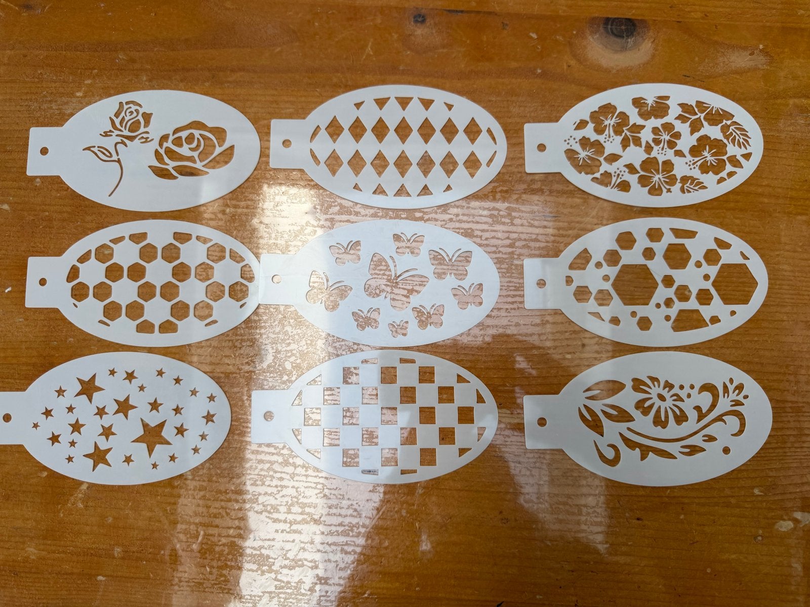 9 Verschillende Schmink/Glittertattoo Sjablonen, Dieren, Nieuw, Ophalen of Verzenden, Kunststof