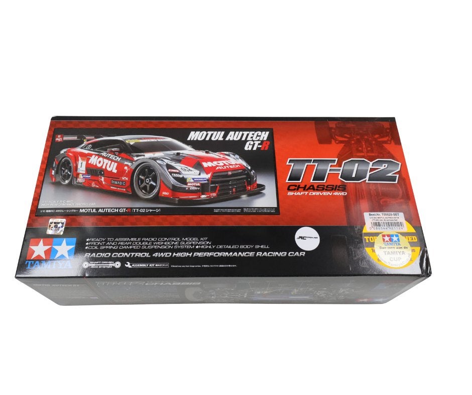 Tamiya 1/10 RC MOTUL AUTECH GT-R (TT-02) brushless, Elektro, Nieuw, Ophalen of Verzenden, Schaal 1:10