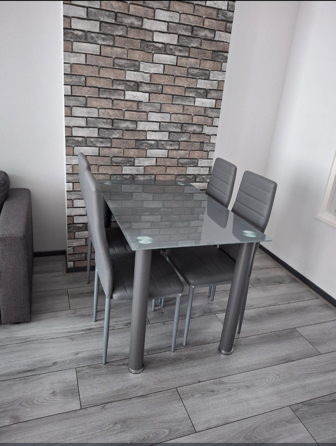 Nieuwe eettafel met 4 stoelen, Huis en Inrichting, Tafels | Eettafels, Ophalen, Rechthoekig, 50 tot 100 cm