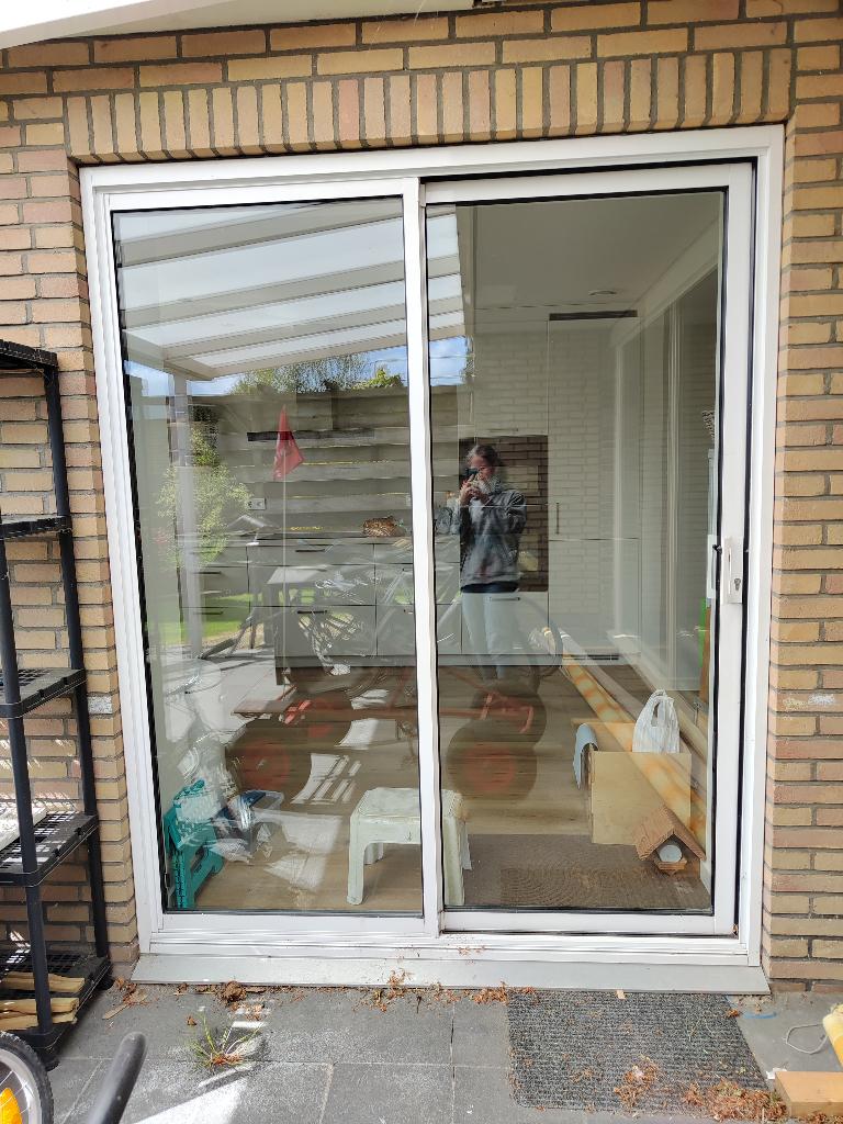 Aluminium schuifpui, Doe-het-zelf en Verbouw, Kozijnen en Schuifpuien, Ophalen, Gebruikt, Aluminium, 150 tot 225 cm