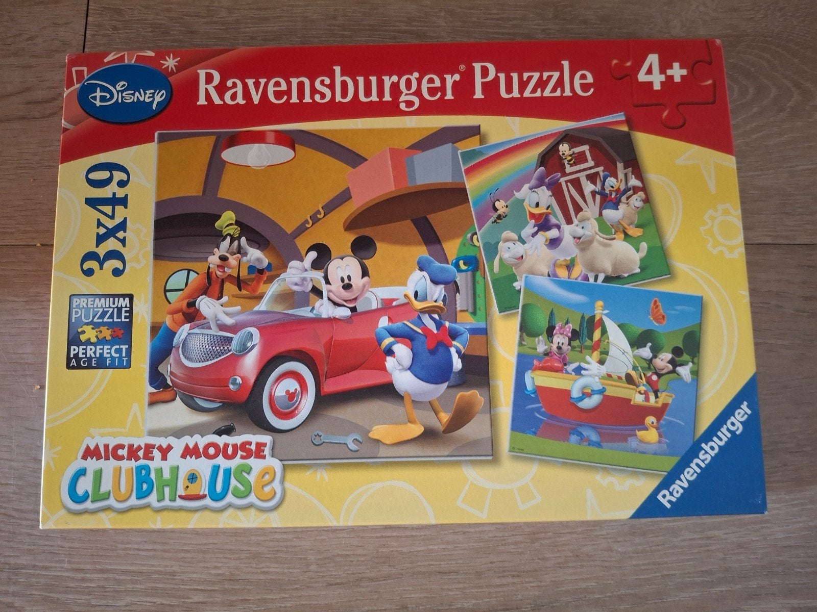 Ravensburger Disney Mickey Mouse Clubhouse Puzzel 3x49, Ophalen, Meer dan 50 stukjes, Gebruikt, 4 tot 6 jaar