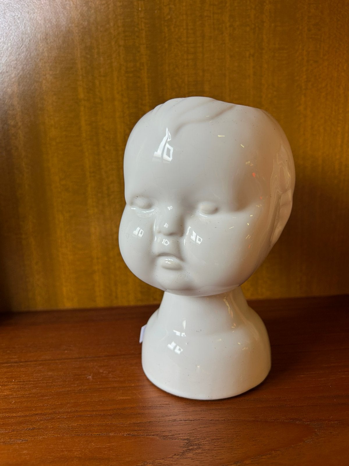 Vintage jaren 70 witte baby bloempot, ?, Zo goed als nieuw, Aardewerk, ?