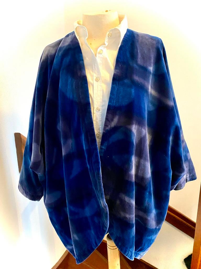 Vest/ jasje fluweel prachtige kleuren!!!, Ophalen of Verzenden, Zo goed als nieuw, Maat 42/44 (L), Blauw
