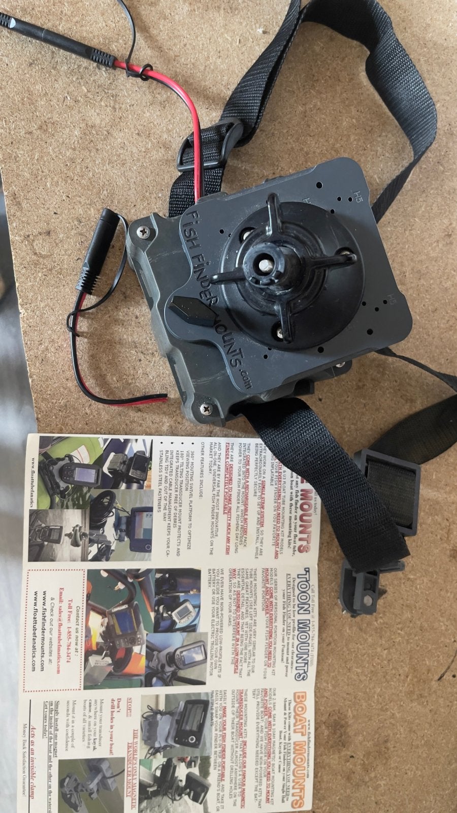 Fishfinder mount inclusief 12V accu, Ophalen of Verzenden, Gebruikt, Overige typen