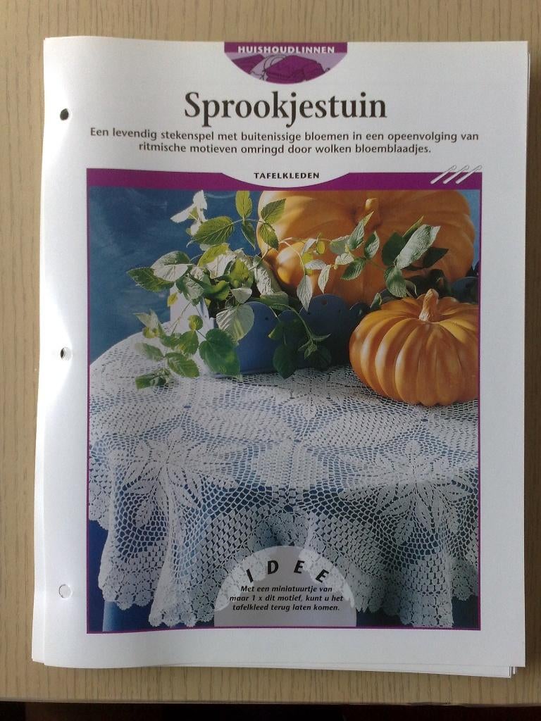 14 X Haak patronen - huishoudlinnen - (€1 per patroon), Verzenden, Zo goed als nieuw, Haken, Patroon of Boek