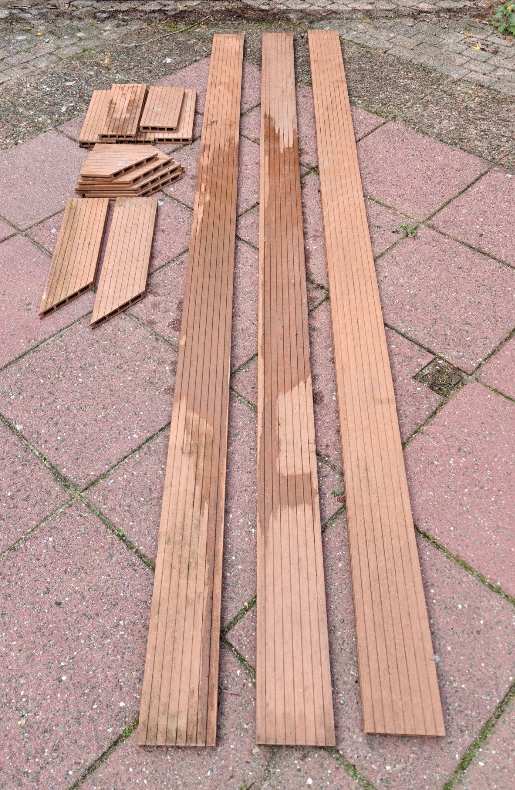 Composiet vlonderplanken holle kamer - 314x14,7x2,8cm, Ophalen, Gebruikt, Composiet