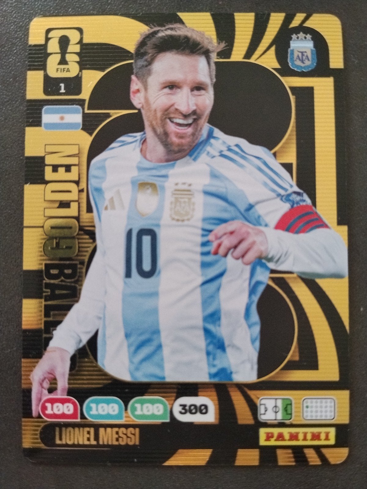 Panini FIFA Golden Ball Lionel Messi Voetbalkaart, Ophalen of Verzenden