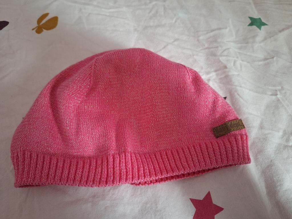 Muts H&M roze glitters 1-2 J maat 86 - 92. Als nieuw., Kinderen en Baby's, Babykleding | Mutsen, Sjaals en Wanten, Ophalen of Verzenden
